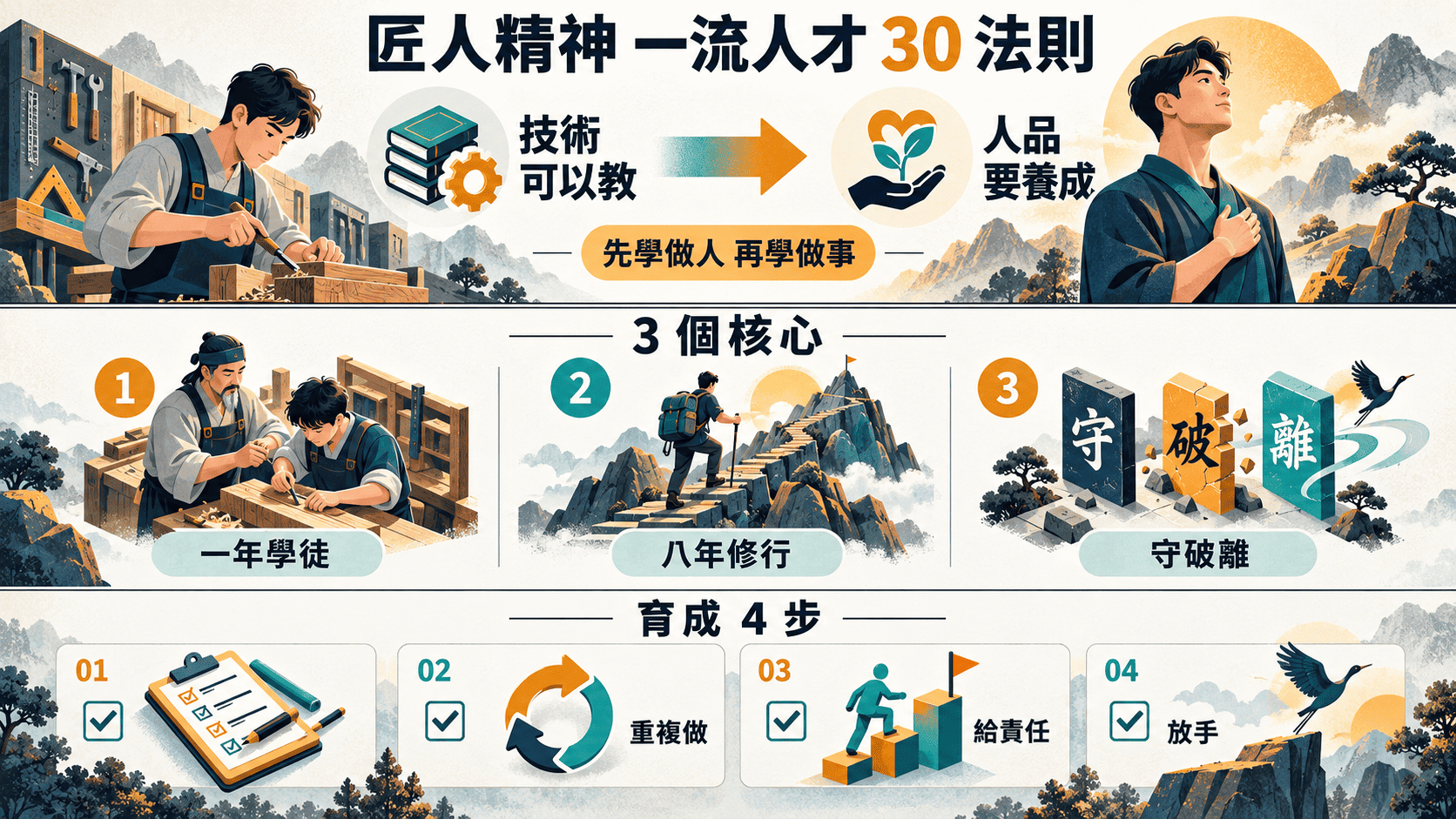 【21天閱讀寫作挑戰 】匠人精神:日本職人秋山利輝的故事與一流人才育成的30條法則
