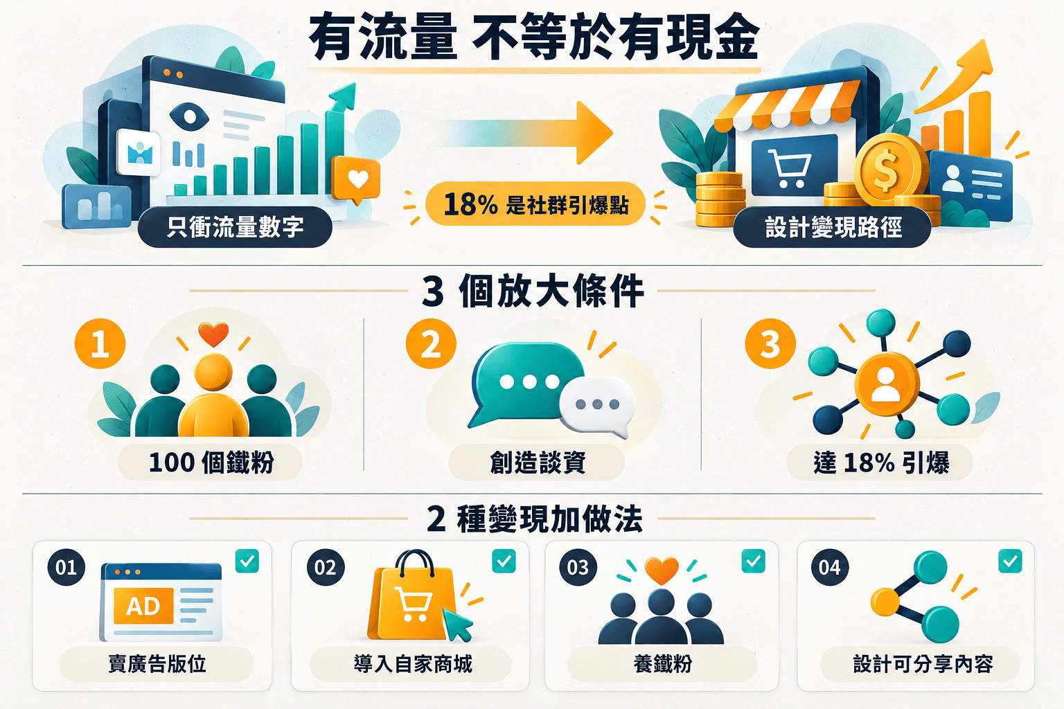 【行銷QA問】如何變現和放大您的網站流量？2種方法3個條件教你一步到位！