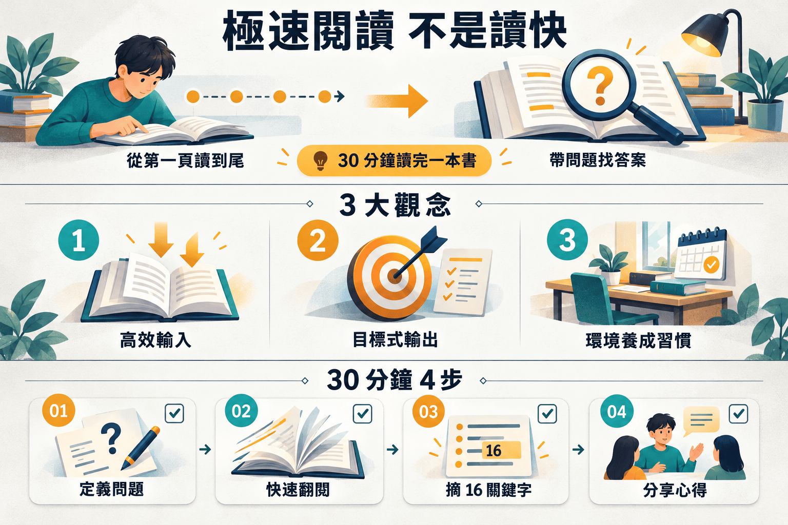 【21天閱讀寫作挑戰】打造超人大腦：看懂3觀念，快速習得極速閱讀方法