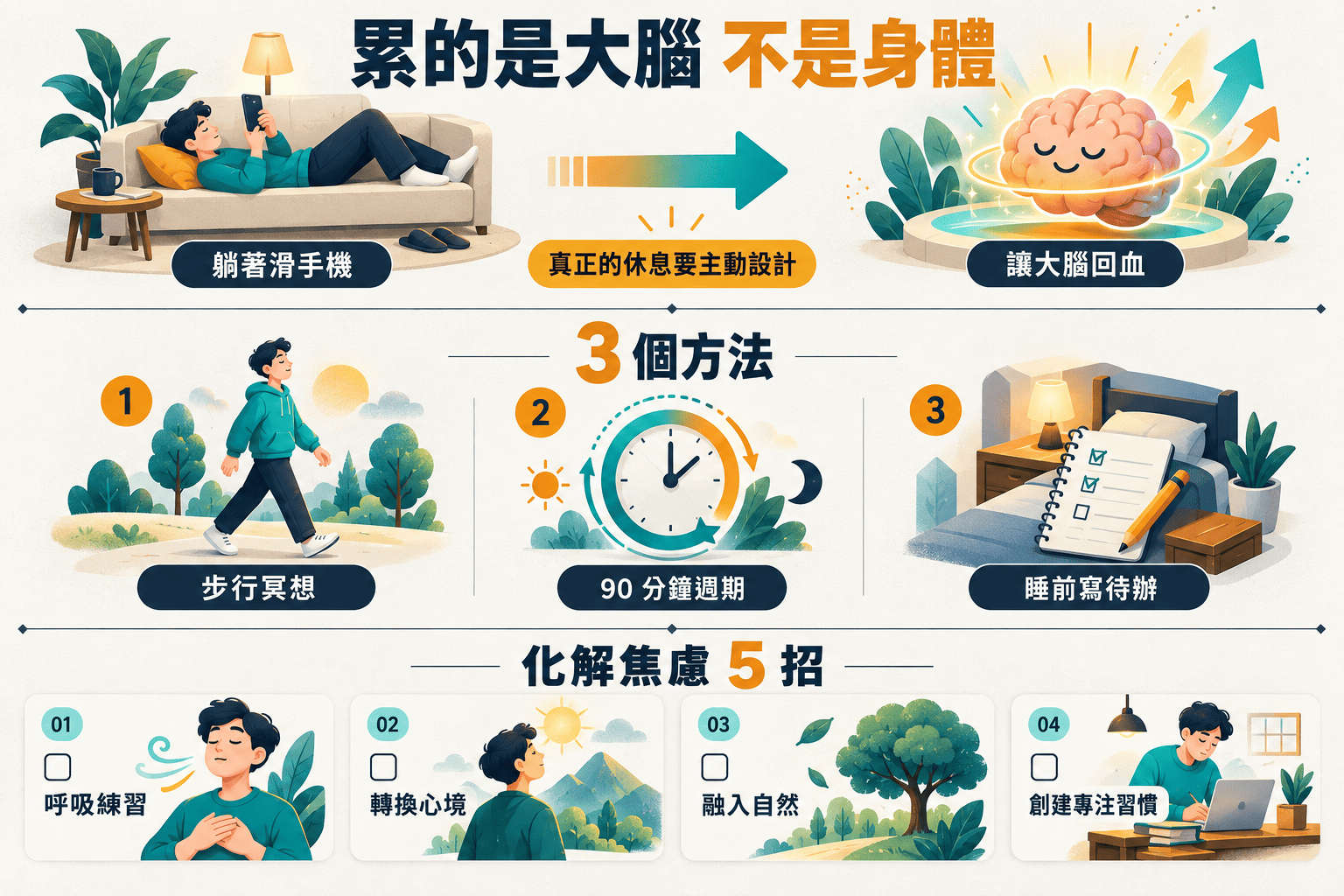 【21天閱讀寫作挑戰】高效休息法： 想要有效休息？這樣放鬆就對了！