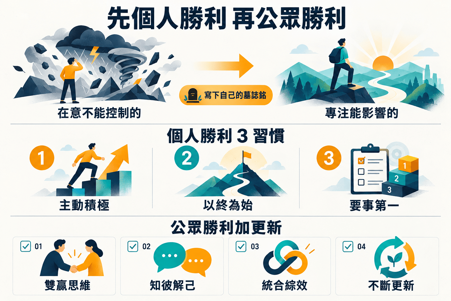 【21天閱讀寫作挑戰】與成功有約:運用《高效能人士的七個習慣》改變生活