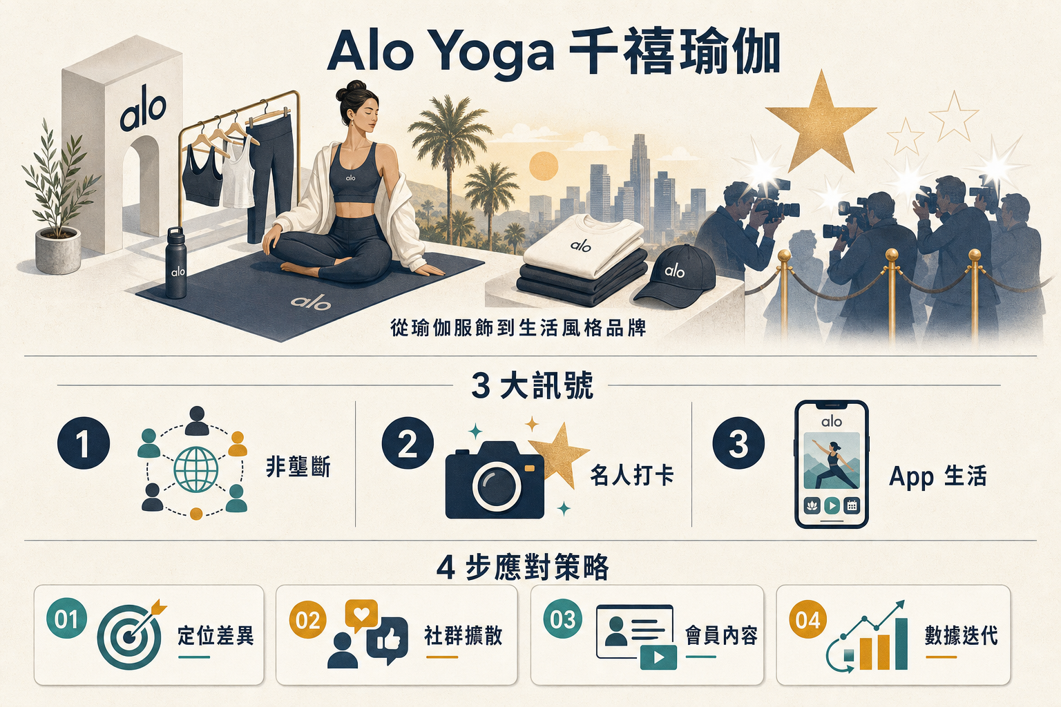Alo Yoga 20 年 20 億 瑜伽千禧世代 3 訊號資訊圖