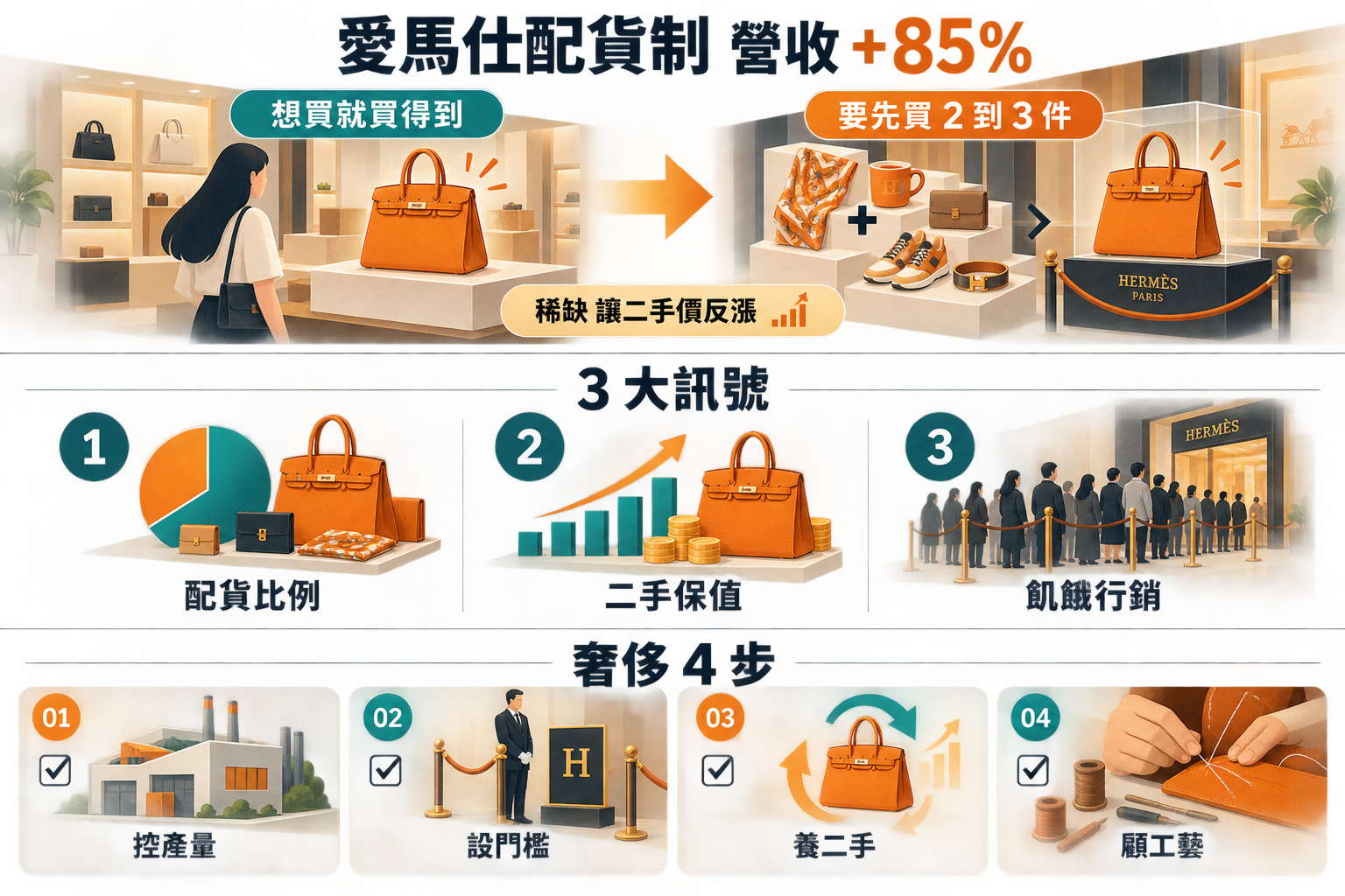 【行銷觀點】愛馬仕配貨制 5 年新玩法 營收 +85% 奢侈品飢餓行銷的 3 大訊號