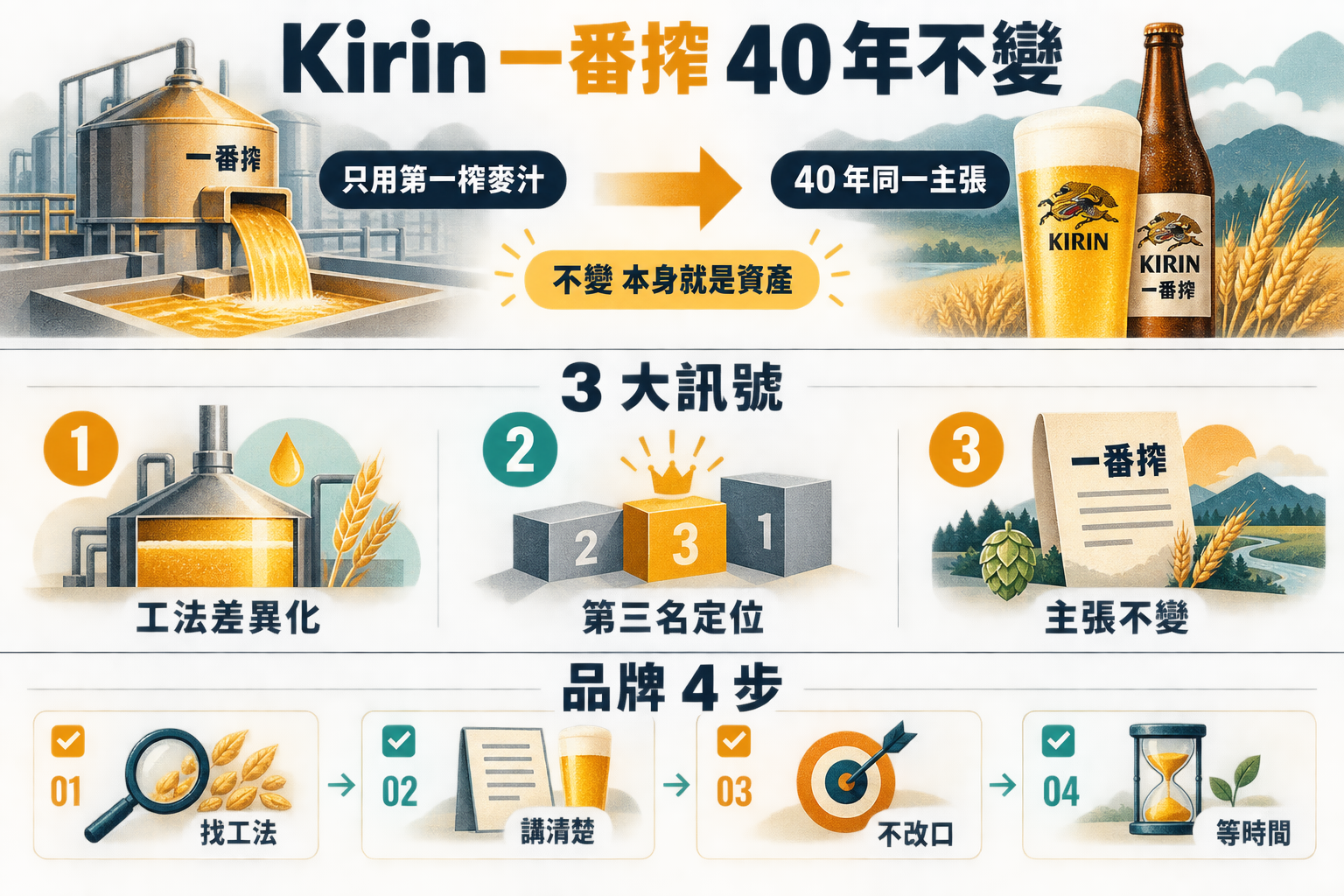 【行銷觀點】Kirin 一番搾 40 年 日本啤酒第 3 名逆襲 業界估算 2 兆日圓的 3 大訊號
