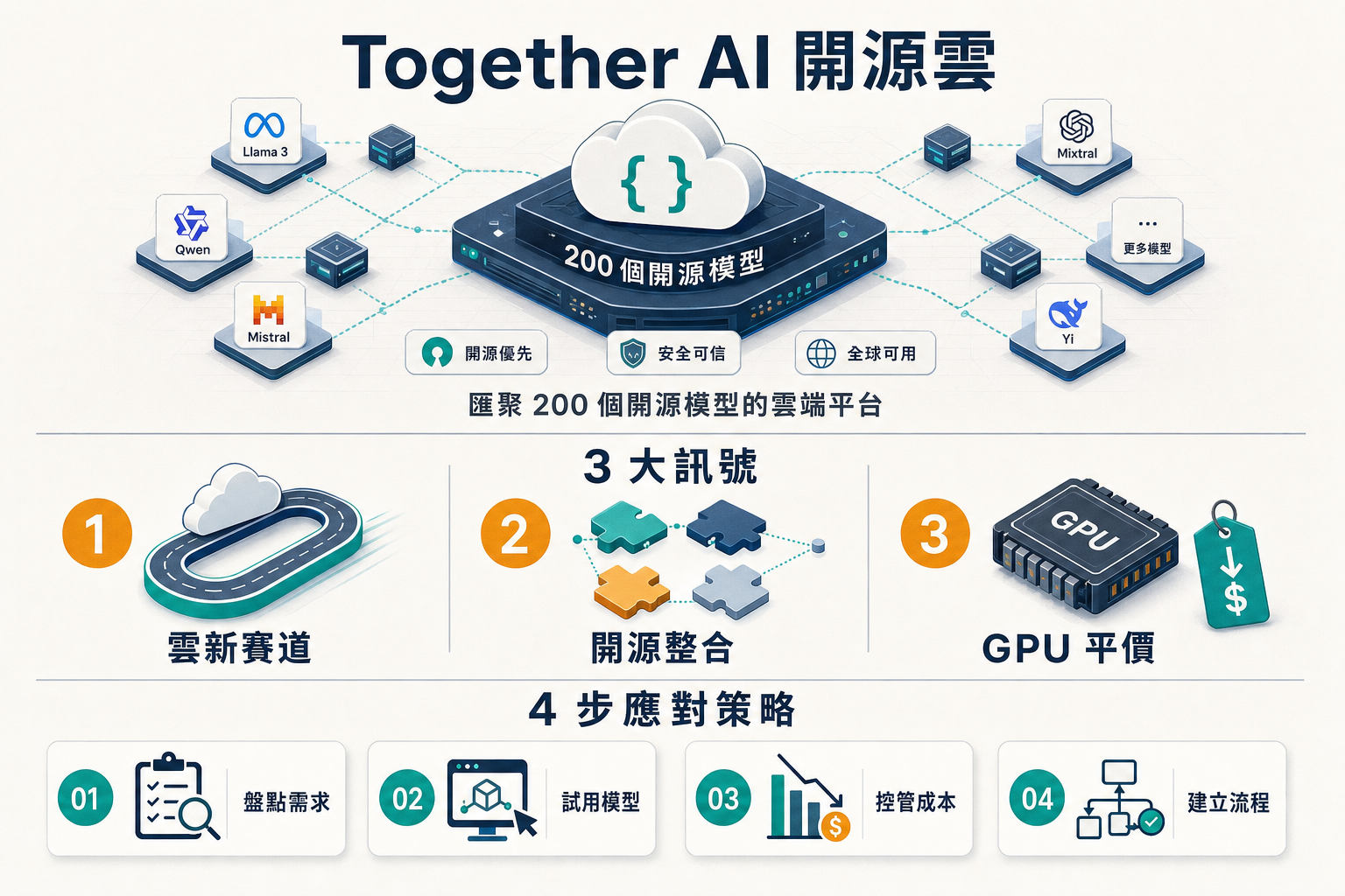 Together AI 3 年 33 億 開源 AI 雲平台 3 訊號資訊圖