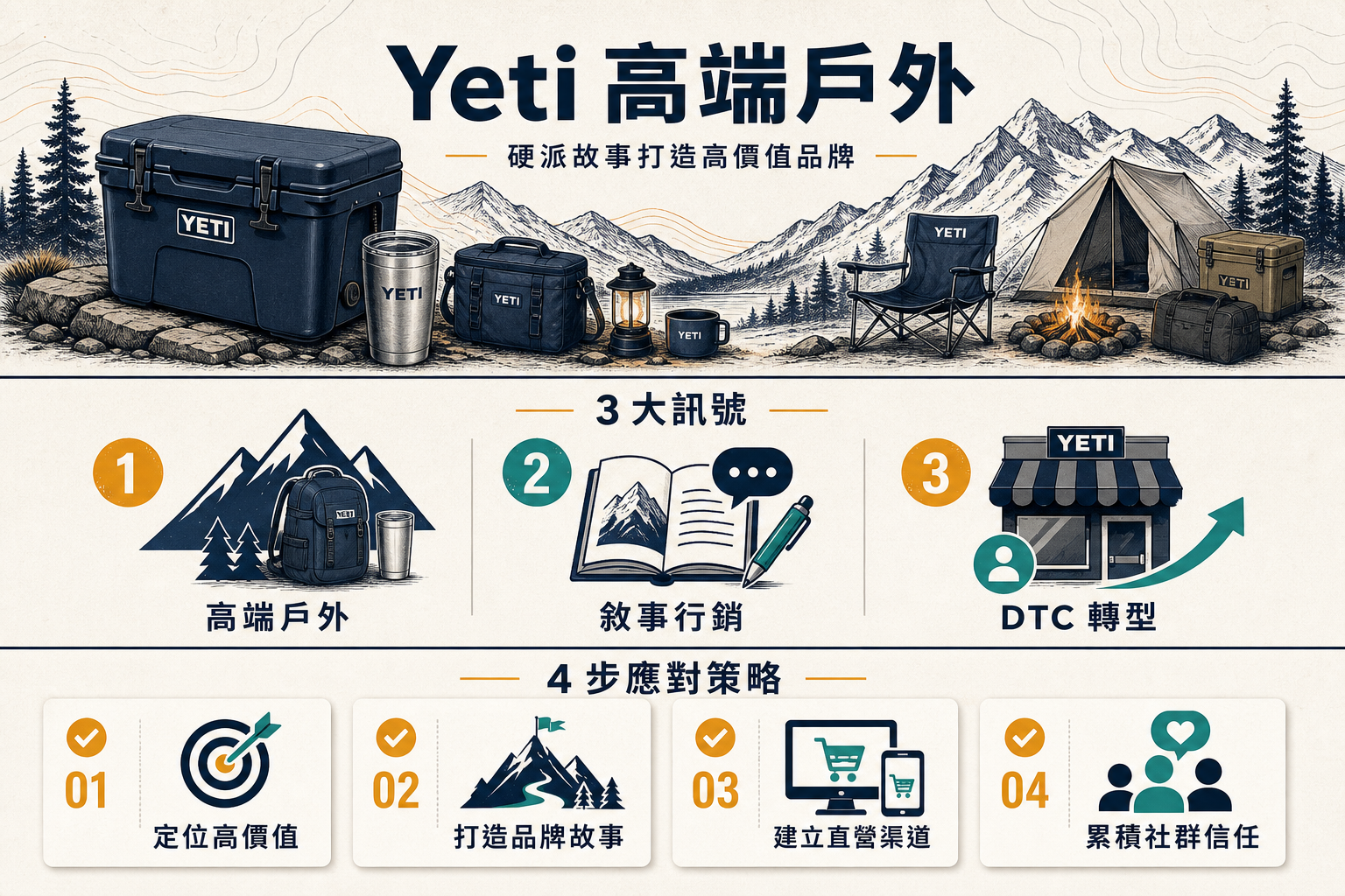 Yeti 20 年 20 億 高端戶外 3 訊號資訊圖