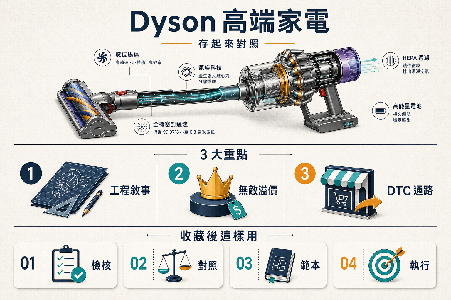 高端家電品牌完整檢核：Dyson 25 年 3 大護城河 +
