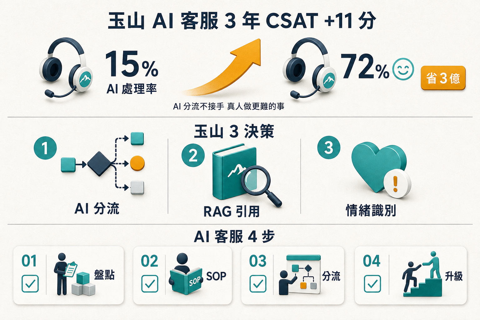 【行銷觀點】玉山銀行 AI 客服 3 年｜台灣金融 AI 客服 3 個關鍵決策 + 導入 5 問