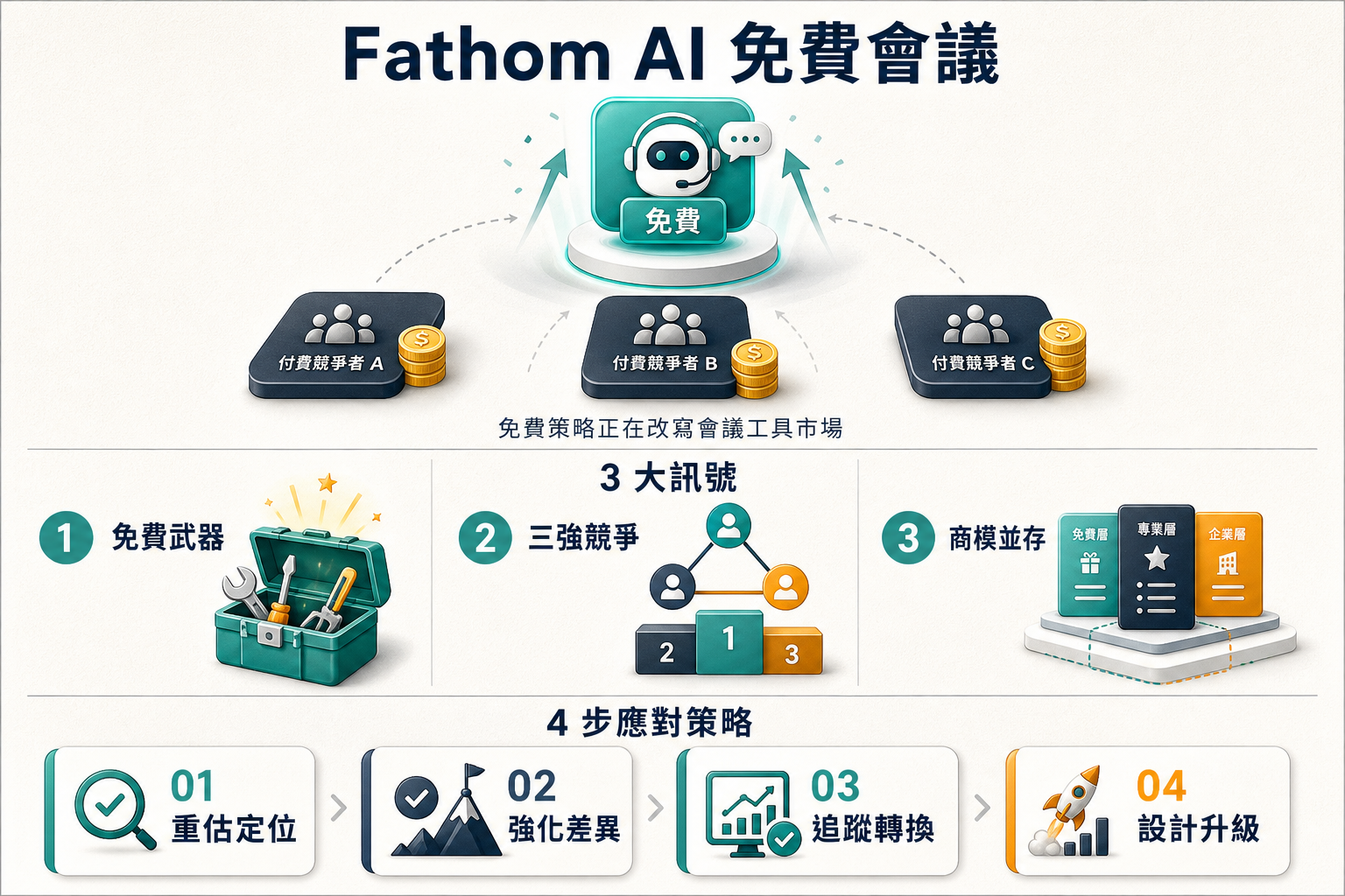Fathom AI 免費會議 3 訊號資訊圖