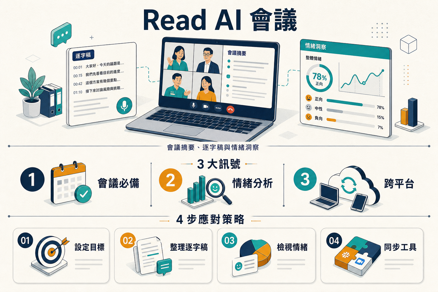 Read AI 會議 3 訊號資訊圖