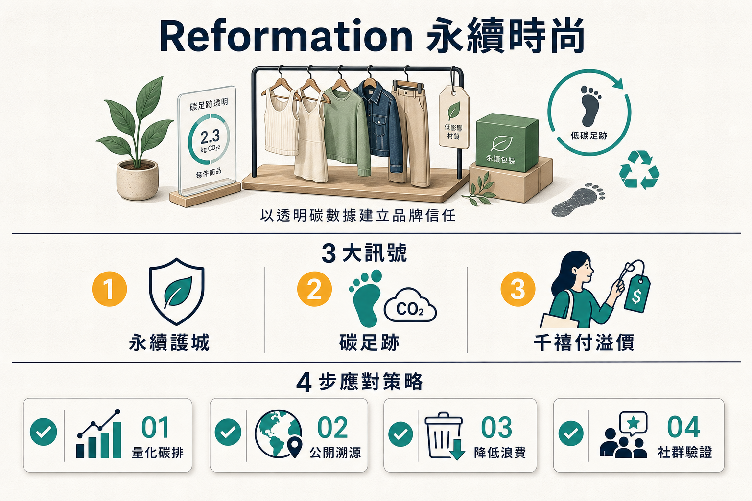 Reformation 永續時尚 3 訊號資訊圖