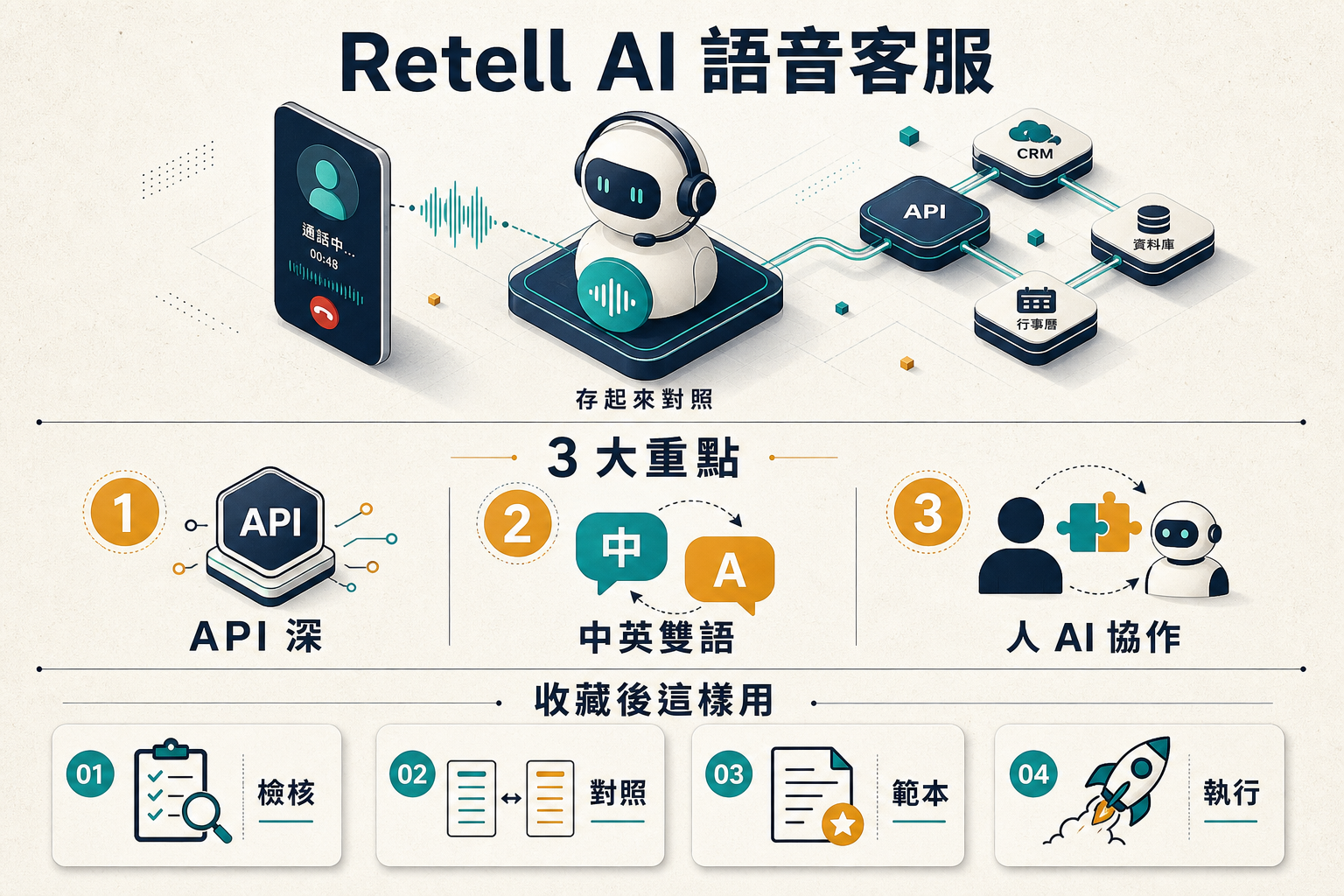 Retell AI 語音客服 檢核 + 場景
