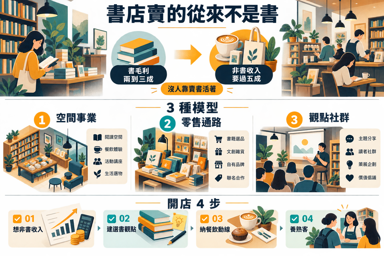 誠品 vs 金石堂 vs 獨立書店|台灣書店 3 種活法 + 經營 5 問
