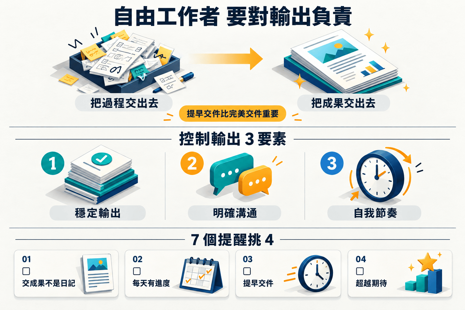 【思維升級】自由工作者最重要的能力是控制輸出｜7 個提醒 + 一條時間換算法