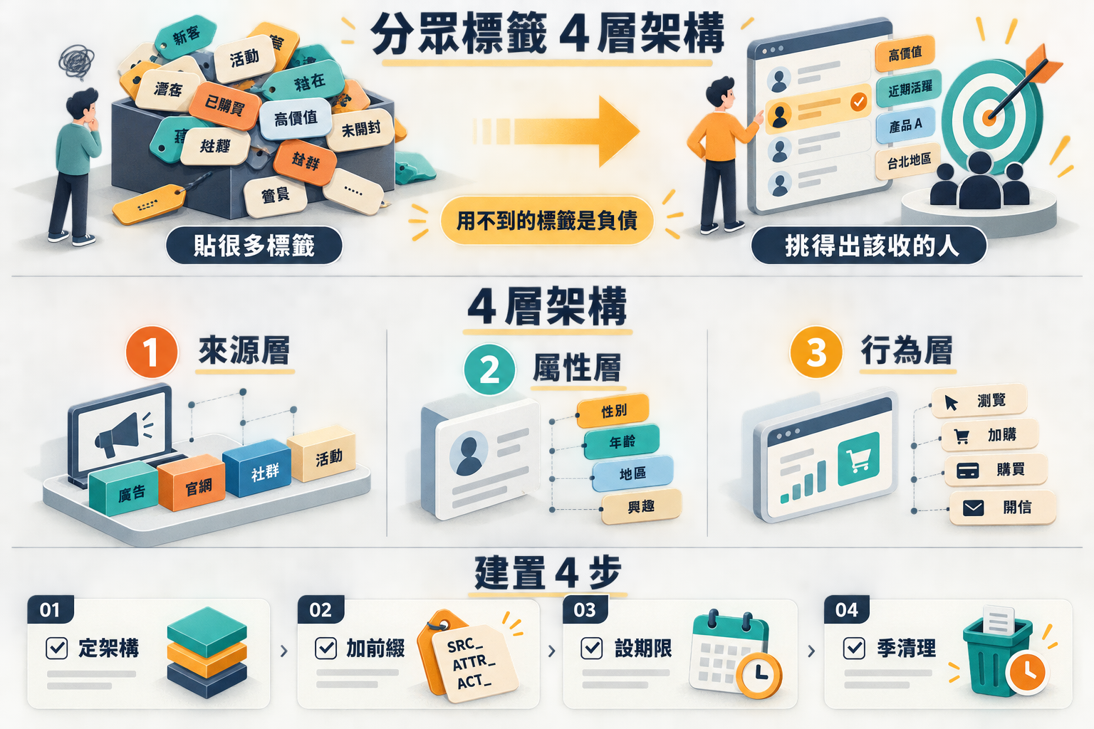 【行銷觀點】LINE 官方帳號分眾標籤設計 SOP｜4 層標籤架構 + 常見 3 錯誤