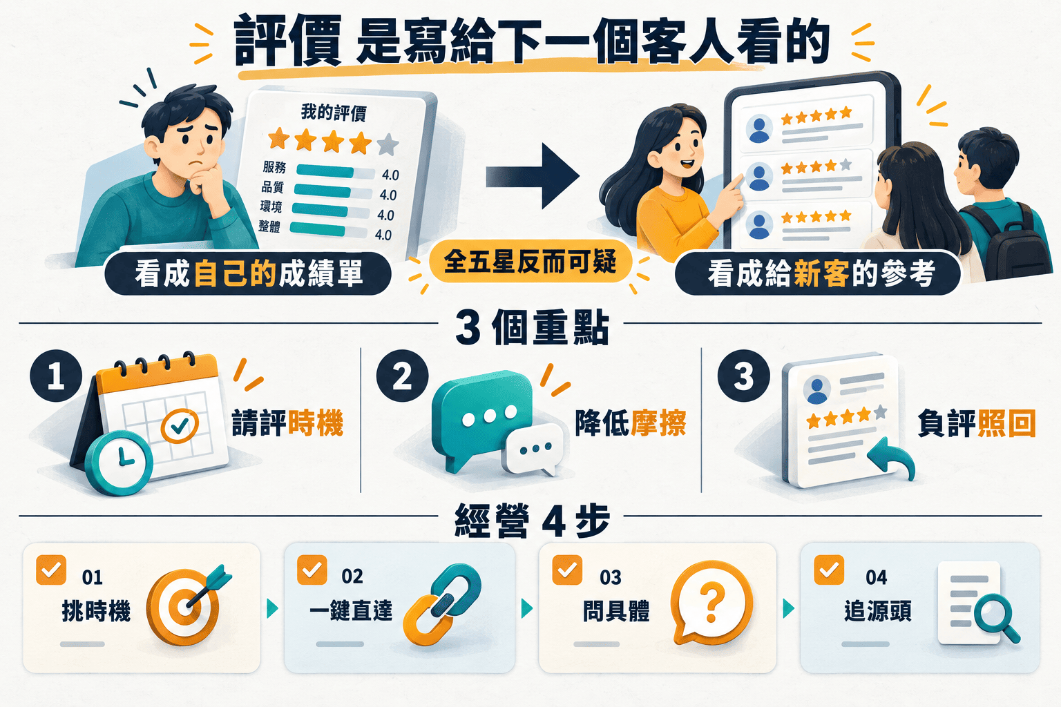 【行銷觀點】商品評價經營 SOP|請評時機 + 負評處理 4 步 + 常見 3 錯誤