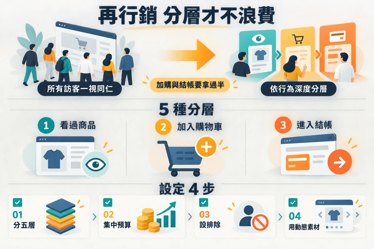 【行銷觀點】再行銷完整指南｜5 種受眾分層 + 預算分配與常見 3 錯誤
