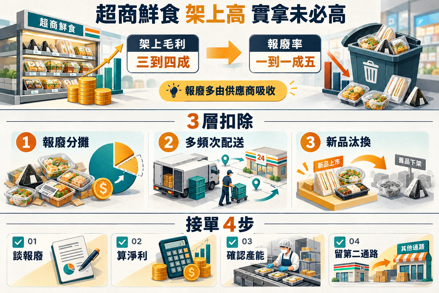 【行銷觀點】7-11 vs 全家 鮮食便當戰爭｜毛利結構 3 個差異 + 供應商 5 問