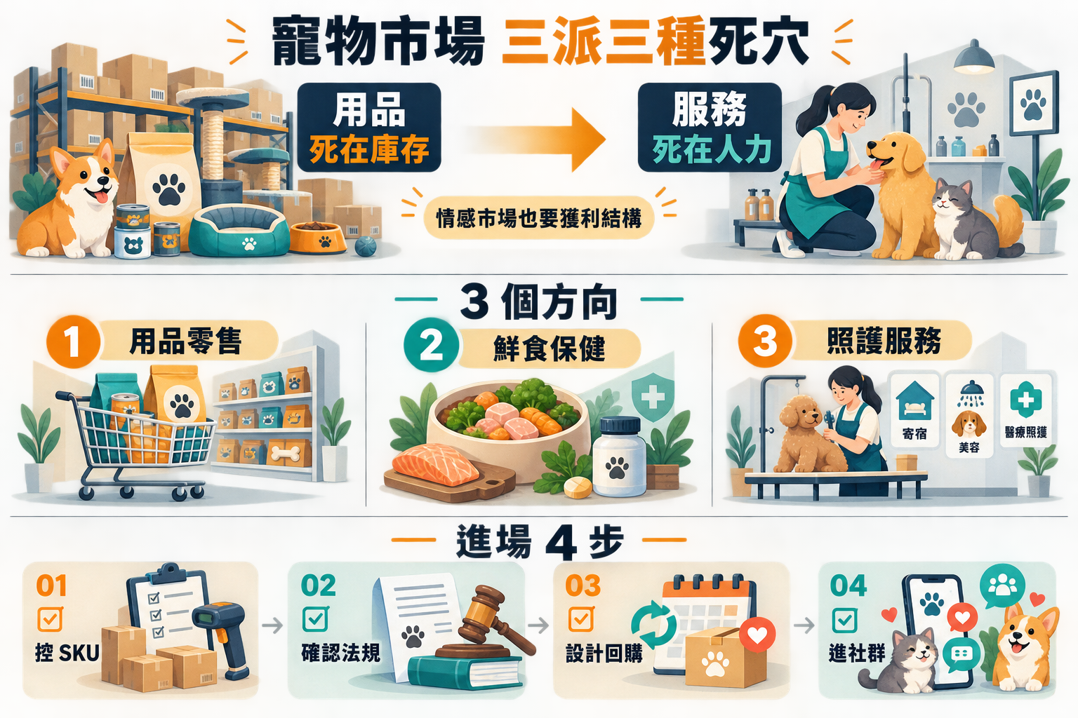 【行銷觀點】台灣寵物經濟 3 派｜用品、鮮食、照護服務的獲利結構 + 選型 5 問