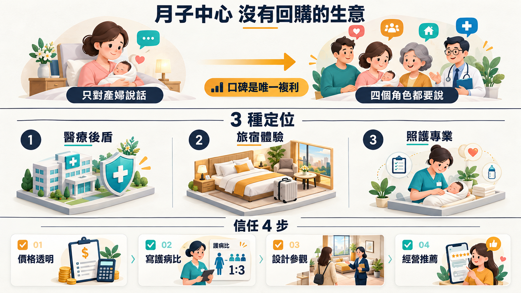 【行銷觀點】台灣月子中心 3 種定位|高單價服務業的信任設計 + 經營 5 問