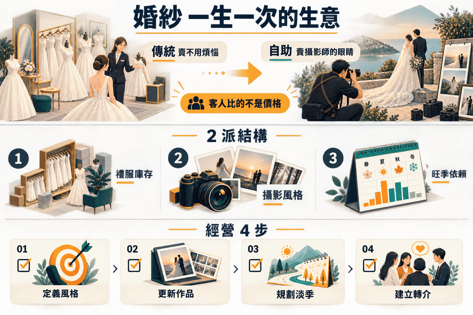 【行銷觀點】自助婚紗 vs 傳統婚紗公司｜台灣婚攝市場 2 派 + 經營 5 問
